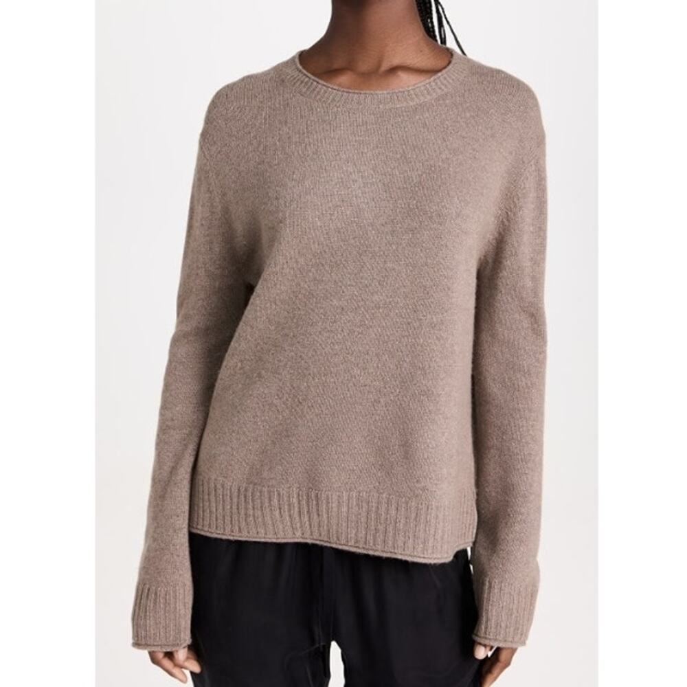 Jenni Kayne Everyday Pullover Sweater Taupe Cashmere Wool Crew Women's XS